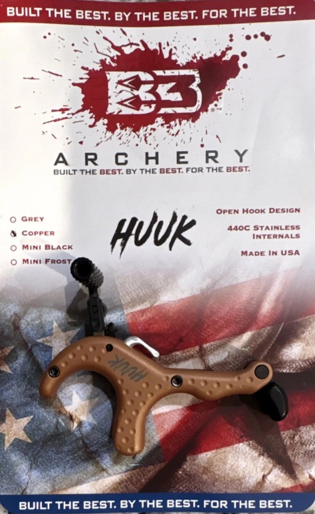 B3 Archery HUUK Copper Thumb Trigger Release Aid Open Hook For Compound Bow