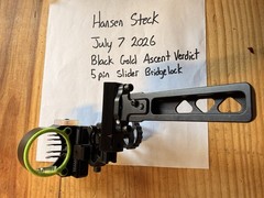 Black Gold Ascent Verdict 5-Pin Slider Fixed Pin Compound Bow Sight Black/Green