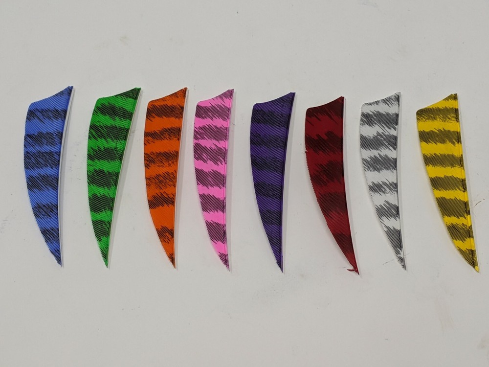 Archery Past 3″ Shield Barred Feathers – 12 Pack, RW or LW