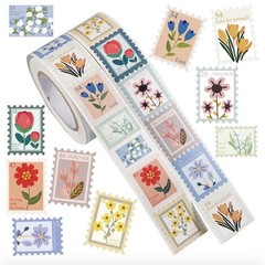 40Pcs Random Flower Stamp Cute Floral Label Stickers Gift Scrapbook Party Favor