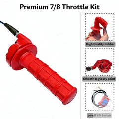 7/8 22mm Twist Throttle Accelerator Handle Grips for Pit Bike Mini Bike Throttle