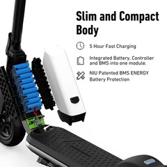 NIU KQi1 Pro Electric Scooter 250W Power, 15.5 Miles Range, Portable