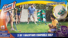 WHAM-O GAME TIME! 2 in 1 BACKYARD CORNHOLE GOLF GREAT FOR THE WHOLE FAMILY !