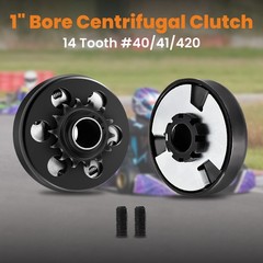 Centrifugal Clutch 1″ Bore 14 Tooth 14T w/ 40 41,420 Chain 13 HP for Go Kart