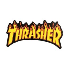 Thrasher Skateboard Sticker Lot Flame Logo Tiger Skull Graphic Decals 4pc