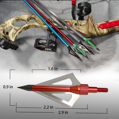 12pcs Archery Broadheads 3 Fixed Blade 100Grain Hunting Arrowheads with One Case