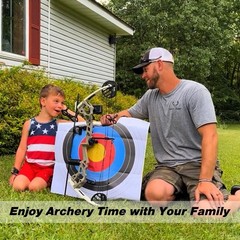 Youth Compound Bow Kit for Beginners – 19″-28″ Draw Length, 15-30 LBS, Arrows In
