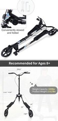 3 Wheel Foldable Scooter Swing Scooter Tri Slider Kick Wiggle Scooters Push