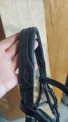 Dressage Bridle, Black, Extra Full Size W/flash