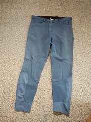 Riding Sport Dover Saddlery Women’s Size 30 Gray/Blue Knee Patch Riding Breeches