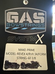 Gas System X Bowstring For Prime Revex 4 Rvx And Form 34