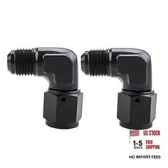Female to Male Flare 90 Degree Swivel Hose Fitting Adapter Aluminium 6AN Normal