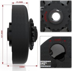 1PZ CH3-J18 Go Kart Centrifugal Clutch 18 Tooth 3/4″ Bore #35 Chain 20mm Replace