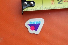 FRESH JIVE Clothing Small Clear Neon Original 90’s Vintage Surf Skate STICKER