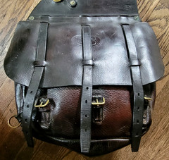WWI UNITED STATES CALVALRY LEATHER SADDLE BAGS EXTRAORDINARY CONDITION BY LONG