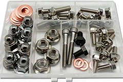 Kawasaki KX125 Top End Engine Nuts Bolts Kit KX 125 Nickel Cylinder Head Rebuild