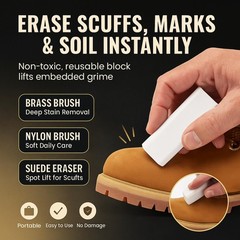 Fiamme Suede and Nubuck Cleaning Kit – Complete Brass & Nylon Brush Set, Sued…