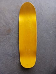 9.18″ Skateboard Deck «Huffer» Shape MIX Mfg Handcrafted in USA Yellow