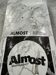 New Almost Heated Pool Minimalist Logo Skateboard Deck 8.0 Marble Art Graphic
