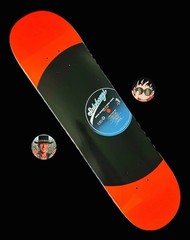 RARE Bastien Salabanzi Vinyl Record Primitive Skateboard Deck Raised Ink NOS NEW