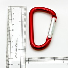 LOT 100 PCS 3″ ALUMINUM D SHAPE CARABINER HOOK KEYCHAIN CLIP SPRING SNAP BUCKLE