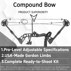 Hunting Bowfishing Arrow Set 20-70lbs 24-30 Inch Draw Length Left/Right Hand