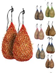 Majestic Ally 2 pcs Slow Feed 42” Hay Net with soft 2″x2″ holes for Horses