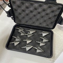 6PCs Hunting X3 Broadheads 125 Grain Archery Steel Tips Arrowheads with Box