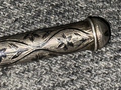 Antique Silver Circassian Riding Crop Nagaika with Concealed Blade 1890 To 1910