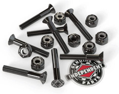 Genuine Parts Cross Bolts Standard Phillips Skateboard Hardware (Black/Black, 1