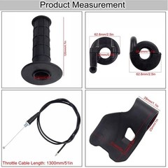 NEW 7/8″ Twist Throttle Grip Cable Kit for 50cc-250cc Dirt Bike ATV Mini Bike
