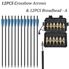 20″ Hunting Crossbow Bolts Arrows OD 8.8mm for Crossbow Archery Hunting Shooting