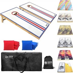 Regulation Wooden Cornhole Board Set with 8 Bags for Adults Outdoor