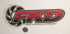 FKD Skateboard Bearings Sticker 7.75” Original Vintage late 90s Y2K