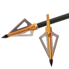 12pcs 100 grain 3 Blade Crossed Broadhead Arrow Head Bow Archery Fishing Hunting