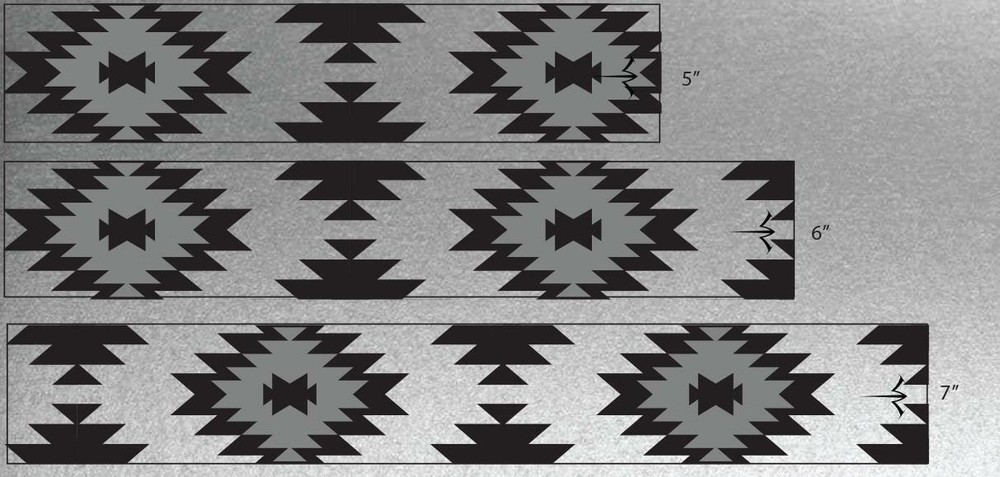 White Water Archery Metallic Silver Background Navajo Blanket Arrow Wraps 15pc