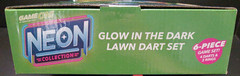 Game On Neon Glow in the Dark Lawn Dart Set Outdoor Yard Game 6 Piece New