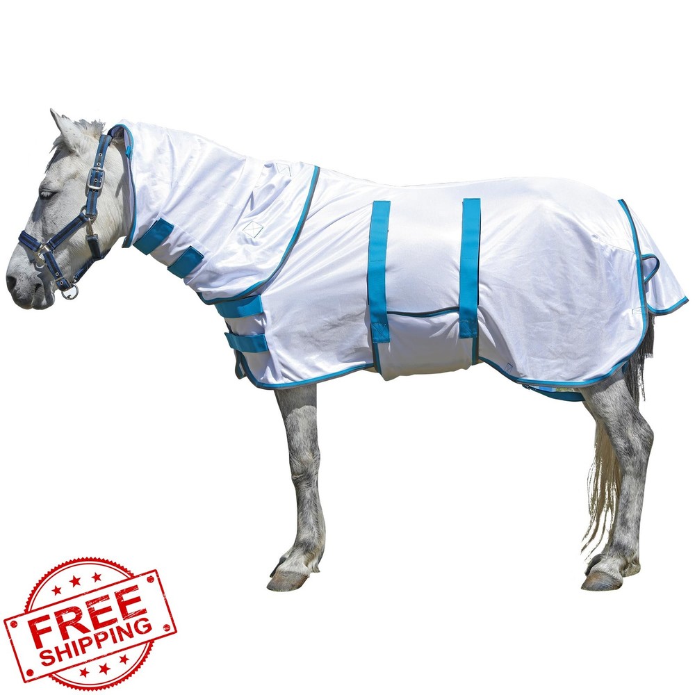 LEAFOREST White 50IN Pony Fly Sheet, Neck Cover