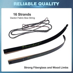 US 62″ 20-50LBS Takedown Recurve Bow Kit Wooden Archery Arrows Target Hunting RH
