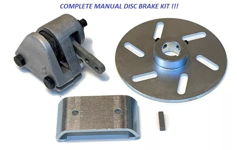 Manual Mechanical Disc Brake Kit Set for Go Kart Cart – Caliper, Bracket, Rotor