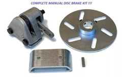 Manual Mechanical Disc Brake Kit Set for Go Kart Cart – Caliper, Bracket, Rotor