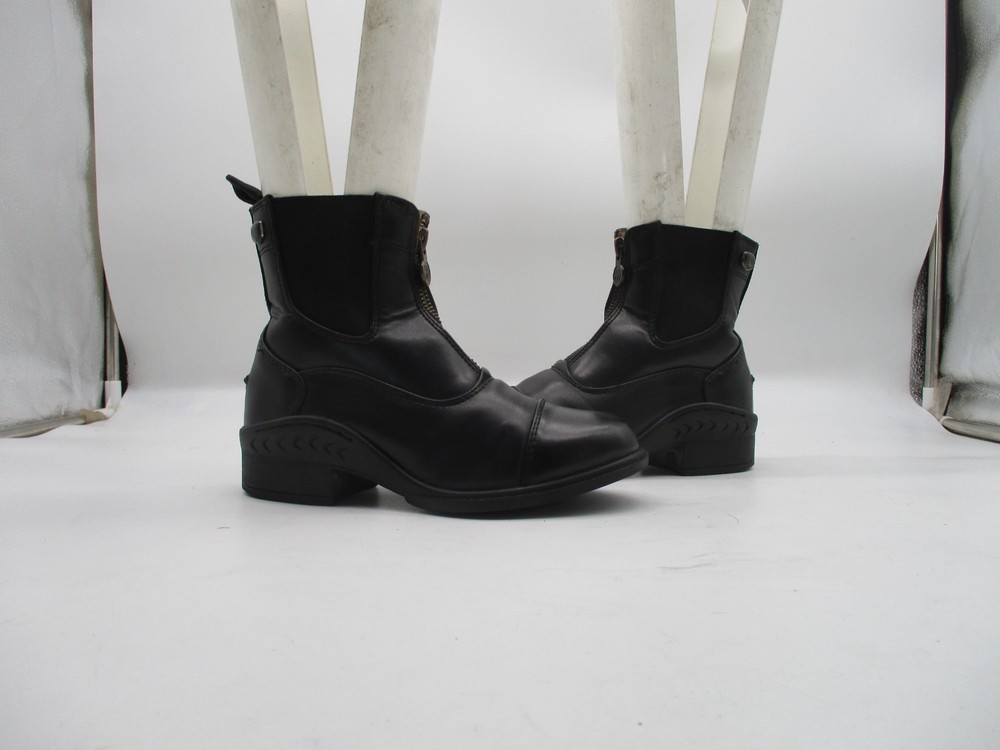 Ovation Quantum Black Leather Zip Paddock Boots Little Kids Size 1