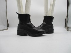Ovation Quantum Black Leather Zip Paddock Boots Little Kids Size 1
