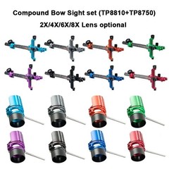Compound Bow Sight 9″ Carbon Bar 0.019″ Fiber 2x 4x 6x 8x Lens Competition RH LH