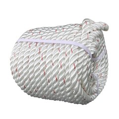 1inch × 120FT High Strength Braided Rope Breaking Strength 3400 Pounds White Red