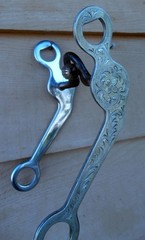Vintage Cutting Horse Style Engraved Grazing Horse Bit Sweet Iron Mouth