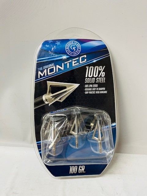 G5 Outdoors #112 Montec 100 Grain Broadhead’s 3-Pack, 1 1/16″- NEW