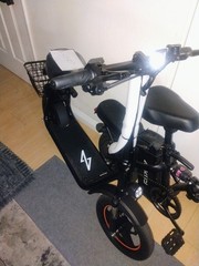 Phantomgogo Commuter R1 Pro Seated Electric Scooter w/ Basket, Black