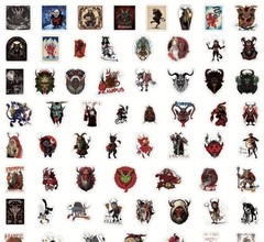 50 Krampus Vinyl Stickers | Christmas Horror, Devil, Gothic, Folklore Decals