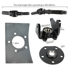 Go kart Front 4 Wheel Drive Axle Hub kit Swing Arm 48v 1000w Differential Motor